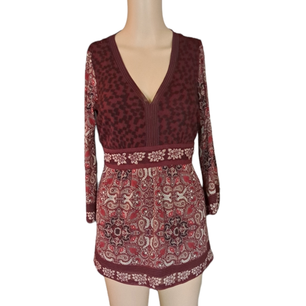 Axcess multicolored tunic/baby doll blouse